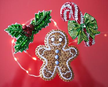 Borduurworkshop feestelijke patch voor kerst