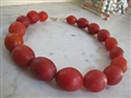 Halssnoer met antieke glaskralen